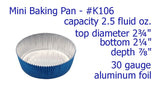 Disposable Colored Foil Tart Shell or Cupcake liner - Case of 5000 -  #K106