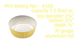 Disposable Colored Foil Tart Shell or Cupcake liner - Case of 5000 -  #K106