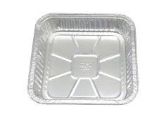 Molde para torta desechable cuadrado de 9" con embalaje duradero - Caja de 500 - N.° 1100