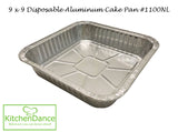 Molde para torta desechable cuadrado de 9" con embalaje duradero - Caja de 500 - N.° 1100