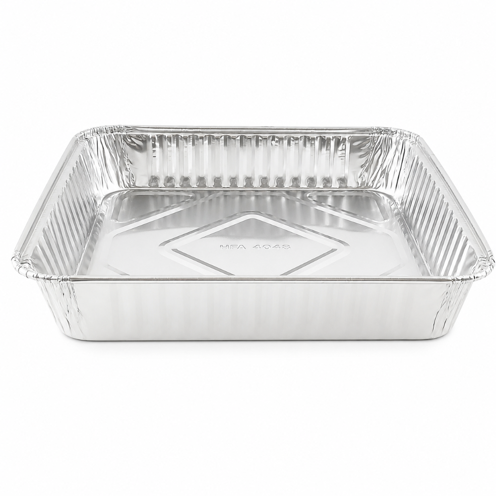 8" Square Disposable  Aluminum Baking Pan  - Case of 500 - #1155NL