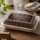 8" Square Disposable Baking Pan with Plastic Lid - Case of 500 - #1155P