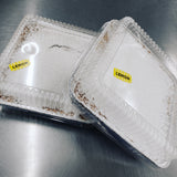 Molde para hornear desechable cuadrado de 8" con tapa de plástico - Caja de 500 - N.º 1155P
