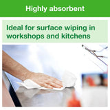 Tork 8 x 8 Centerfeed 1-Ply White Paper Wiper - Case of 6 - #120133