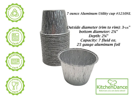 7 oz. Disposable Aluminum Baking Cup - Case of 2000  #1210NL Aikou