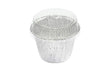 7 oz. Disposable Foil Dessert Cup with Plastic Lid - Case of 2000 - #1210P Aikou