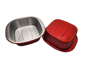 5" x 5" Heavy Aluminum Square Foil Pan - Case of 1000 - #A69NL KitchenDance