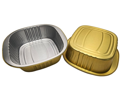 Bandeja cuadrada de aluminio grueso de 5" x 5" (caja de 1000) n.° A69NL