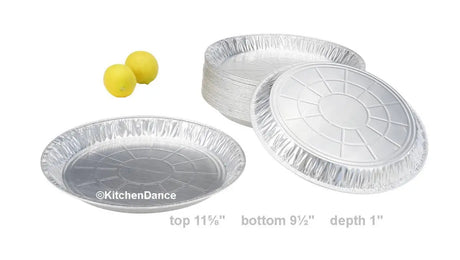 12" Shallow Disposable Aluminum Pie Pan -  Case of 500  #1243 Wholesale Foil Pans