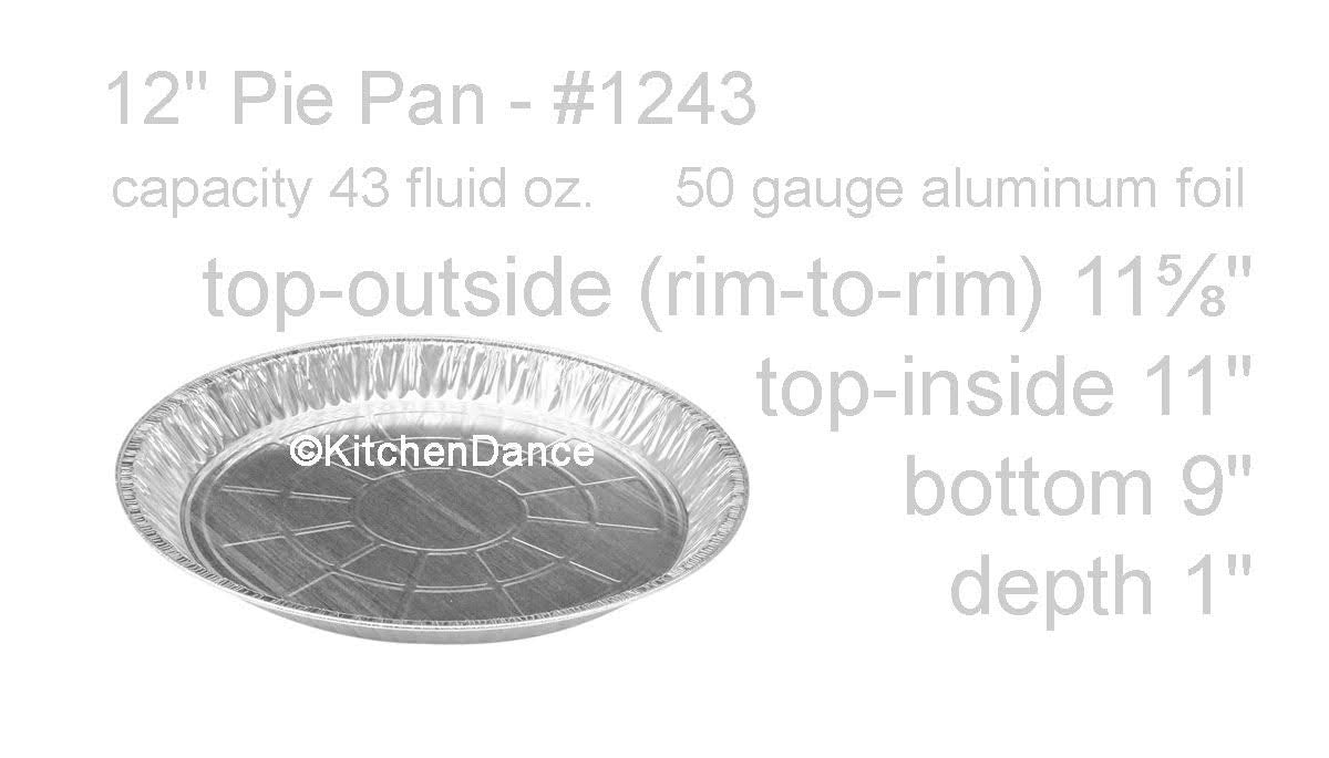 12" Shallow Disposable Aluminum Pie Pan -  Case of 500  #1243