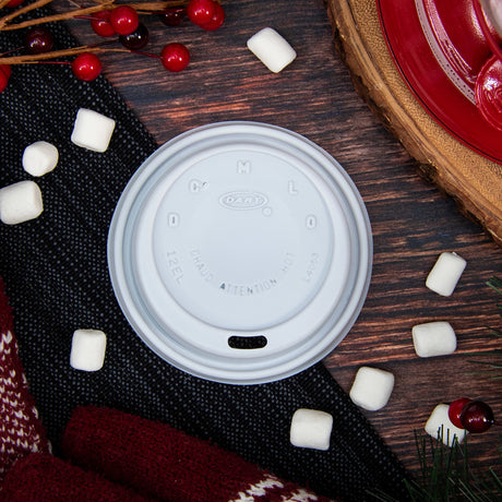 Dart 6-12 oz. White HIPS Plastic Cappuccino Lid - Case of 1000 - #12EL