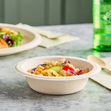 12 oz. Round PFAS-Free Fiber Bowl, Natural - Case of 1000 - #12FBRB