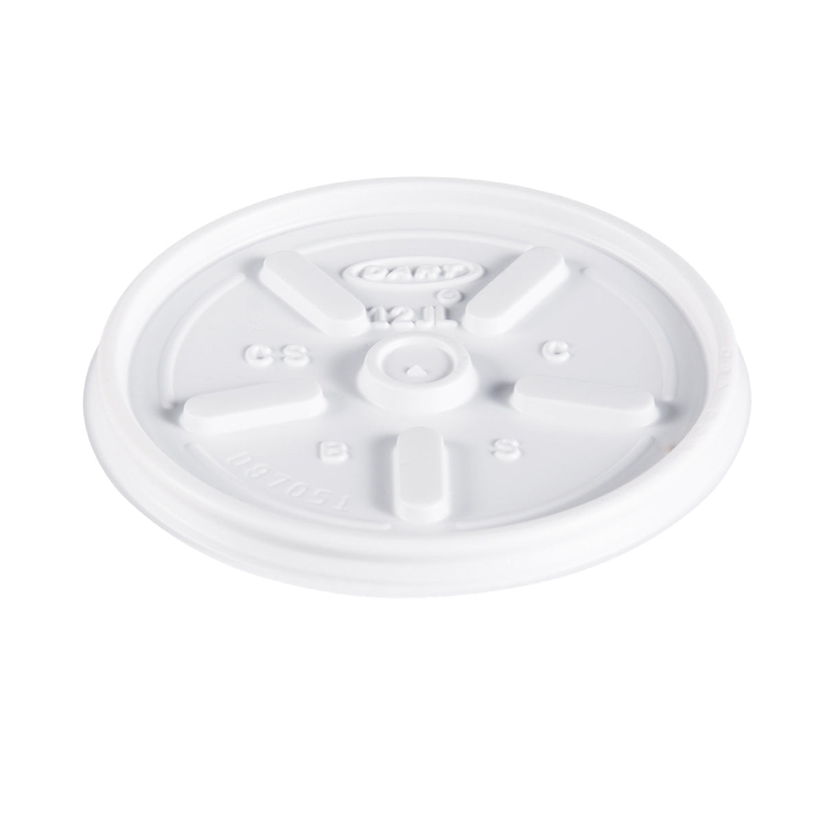 Dart 6-12 oz. White HIPS Plastic Vented Lid - Case of 1000 - #12JL