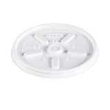 Dart 6-12 oz. White HIPS Plastic Vented Lid - Case of 1000 - #12JL