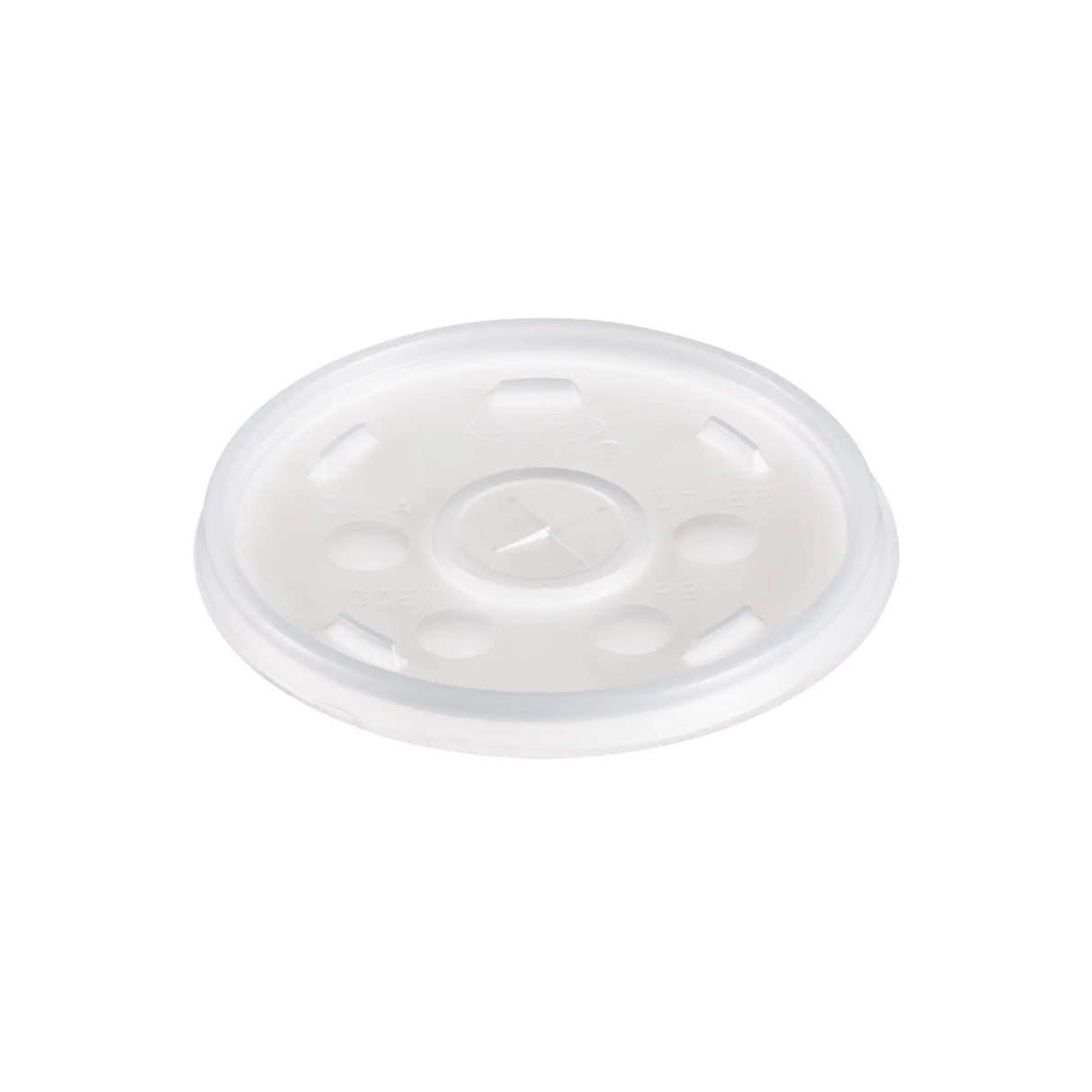 Dart 6-12 oz. Translucent HIPS Plastic Straw-Slotted Lid - Case of 1000 - #12SL Dart Container