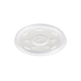 Dart 6-12 oz. Translucent HIPS Plastic Straw-Slotted Lid - Case of 1000 - #12SL Dart Container