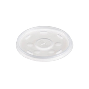Dart 6-12 oz. Translucent HIPS Plastic Straw-Slotted Lid - Case of 1000 - #12SL Dart Container