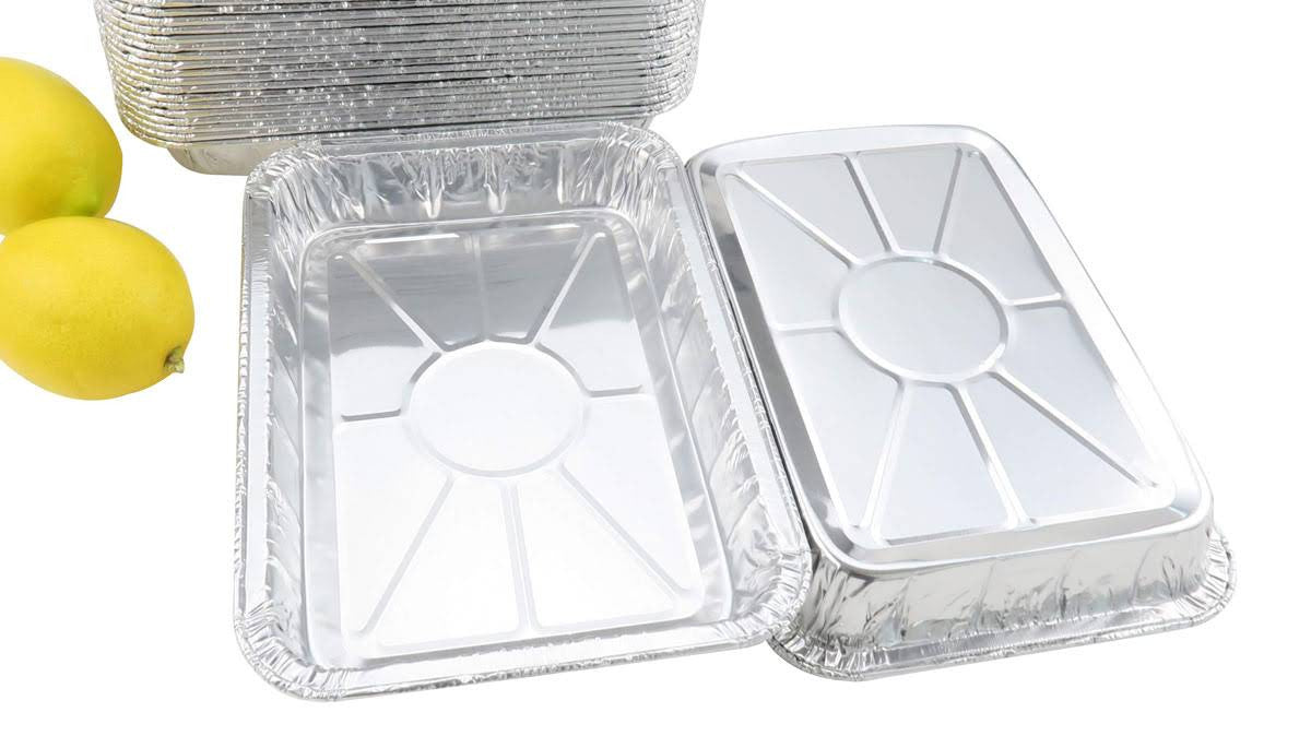 Bandeja para hornear o asar de aluminio desechable - Caja de 500 - N.º 1300