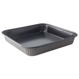8" x 8" Ovenable Black Solid Board Rolled Rim Tray - Case of 240 - #13158