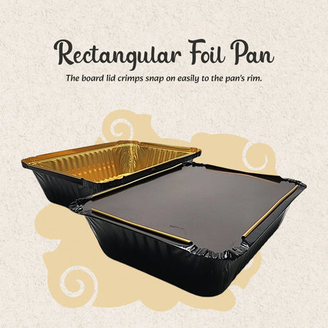 2¼ lb. Heavy Foil Carryout Pan with Board Lid - Case of 500  #6421L KitchenDance
