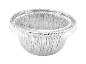 4 oz. Foil Ramekins w/ Plastic Lid - Case of 1000 - #1400P D & W Fine pack