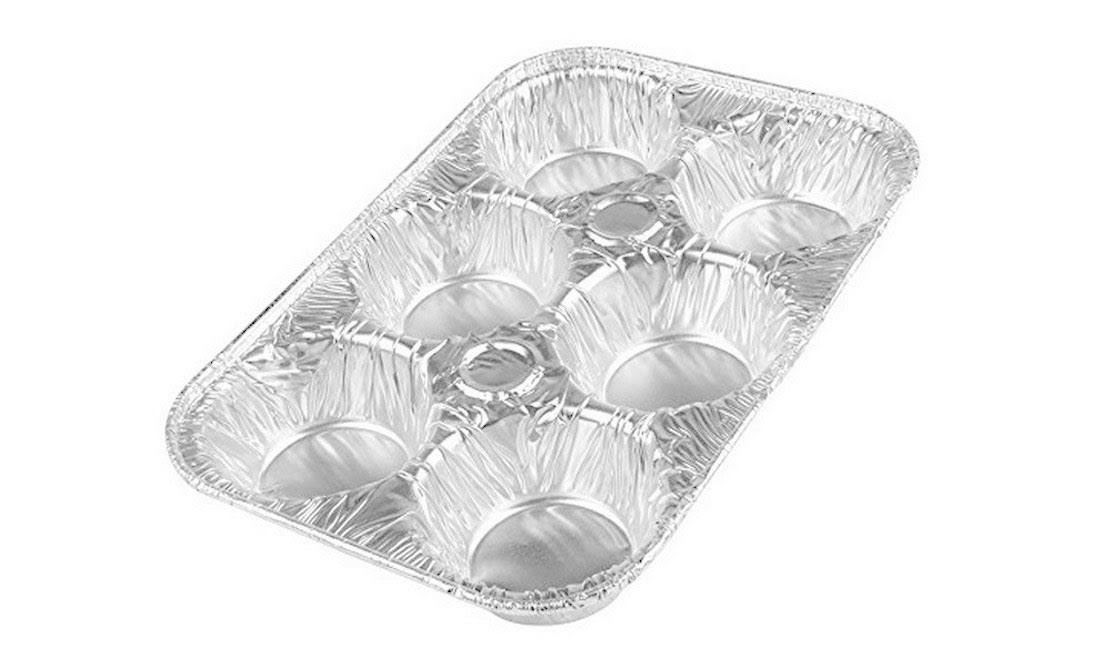 Disposable 6 Cup Muffin Pan or Cupcake Pan Case of 200 1500 Wholesale Foil Pans