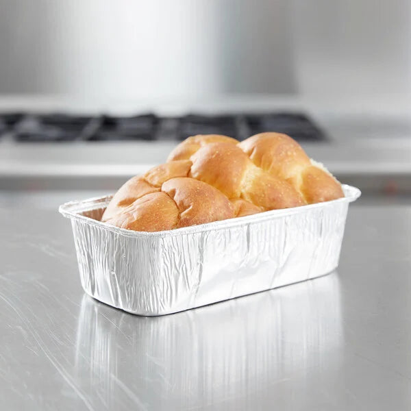 2 lb. Disposable Aluminum Loaf Pan - Case of 500 - #15780
