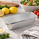 D&W Fine Pack 1/3 Aluminum Steam Table Lid - Case of 100 - #16144