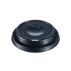 Dart 12-24 oz. Black HIPS Plastic Cappuccino Lid - Case of 1000 - #16ELBLK Dart