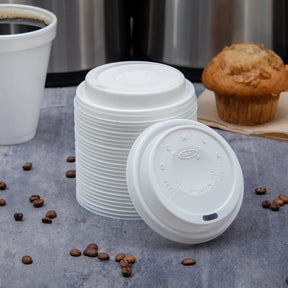 Dart 12-24 oz. White HIPS Plastic Cappuccino Lid - Case of 1000 - #16EL Dart Container