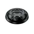 Dart 12-24 oz. Black HIPS Plastic Optima® Reclosable Lid - Case of 1000 - #16RCLBLK Dart Container