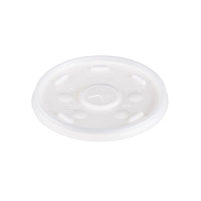 Dart 12-24 oz. Translucent HIPS Plastic Straw-Slotted Lid - Case of 1000 - #16SL Dart Container