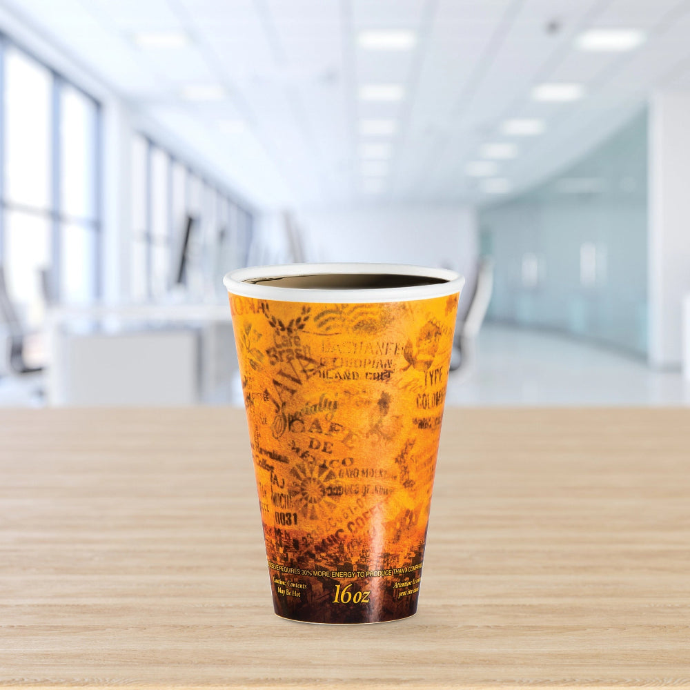 16 oz. Escape® Paper-Wrapped Foam Cup - Case of 1000 - #16U16ESC