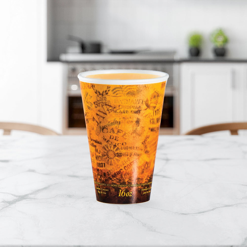 16 oz. Escape® Paper-Wrapped Foam Cup - Case of 1000 - #16U16ESC