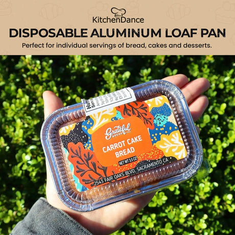 6  oz. Mini Colored Aluminum Loaf Pan w/ Lid - Case of 2000  #4004P KitchenDance
