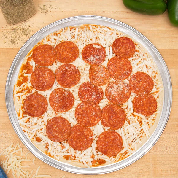 D & W Fine Pack Disposable Aluminum Foil 12" Pizza Pan - Case of 250 - #C81