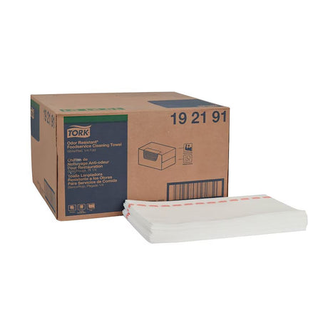 Tork 1/4 Fold Odor Resistant Foodservice Cleaning Towel - 150 Pieces - #192191 Tork
