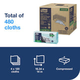 Tork Low-Lint 1-Ply Disposable Cleaning Cloth Turquoise - Case of 480 - #192480