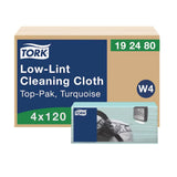 Tork Low-Lint 1-Ply Disposable Cleaning Cloth Turquoise - Case of 480 - #192480