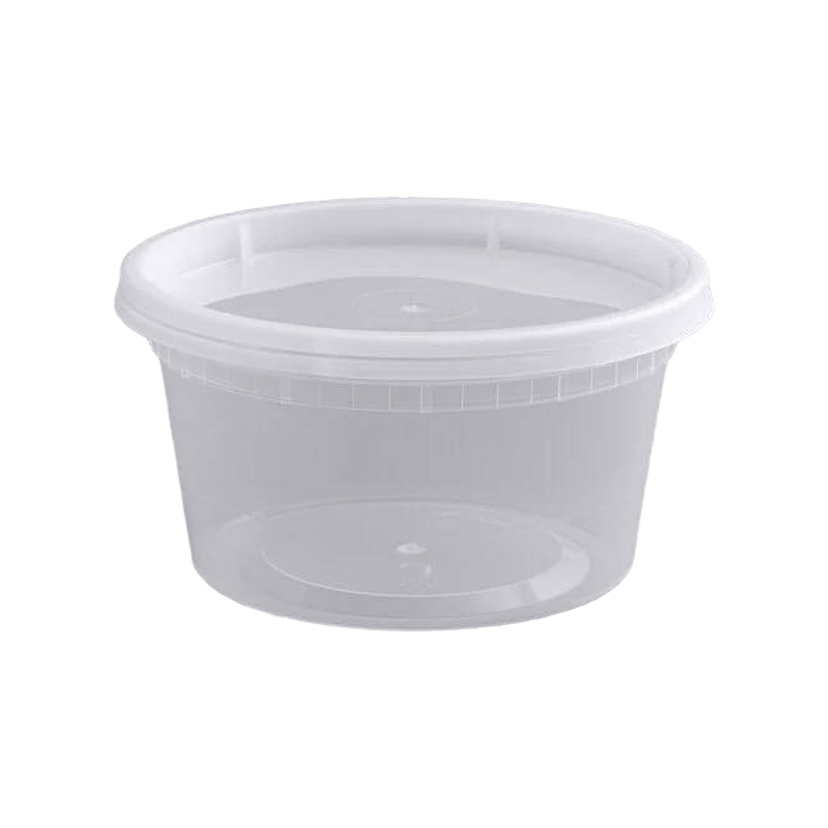 Tripack Deli Pro 12 oz. Round Microwavable Food Storage Deli Container With Lid Combo Pack - Case of 240 - #TD40012