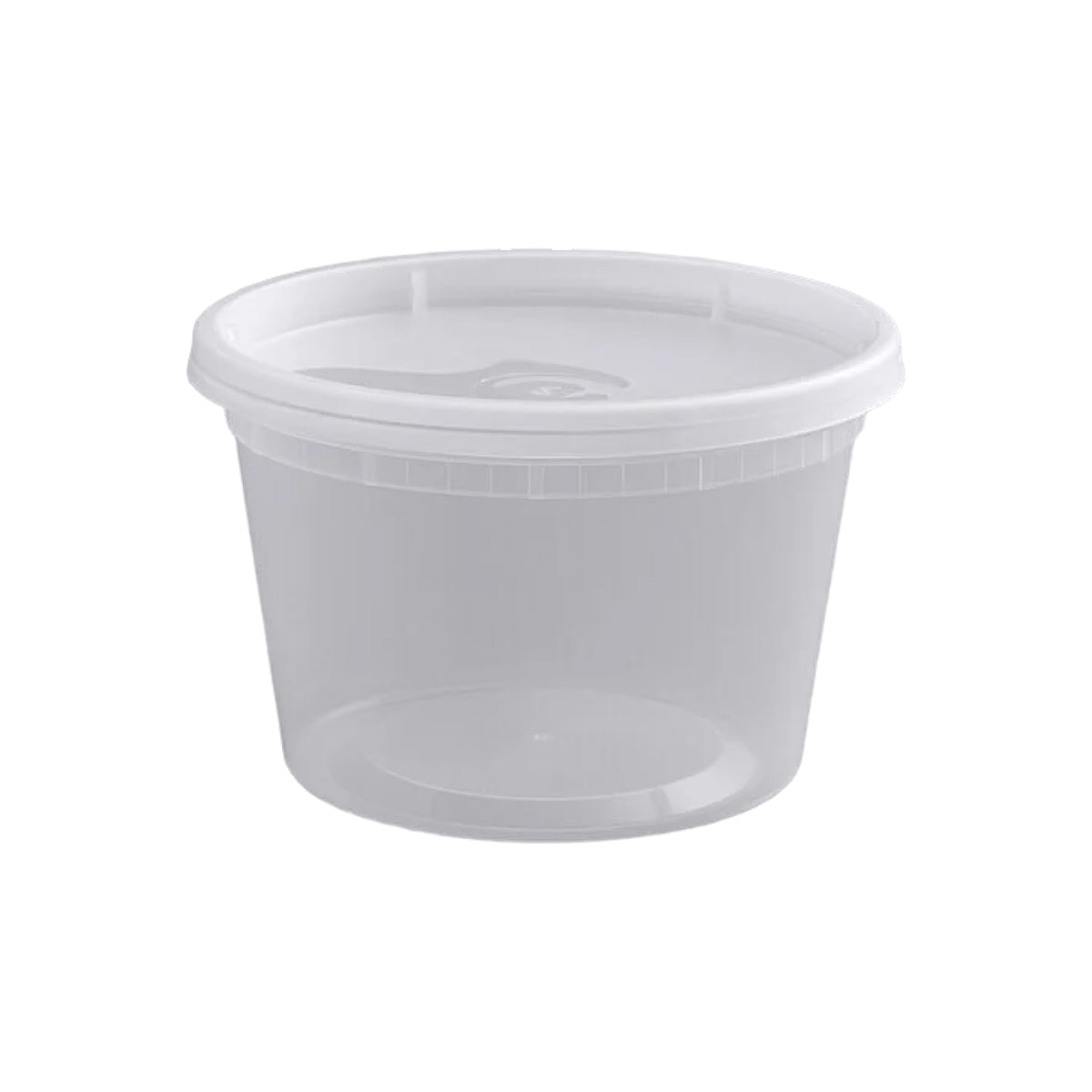 Tripack Deli Pro 16 oz. Round Microwavable Food Storage Deli Container With Lid Combo Pack - Case of 240 - #TD40016