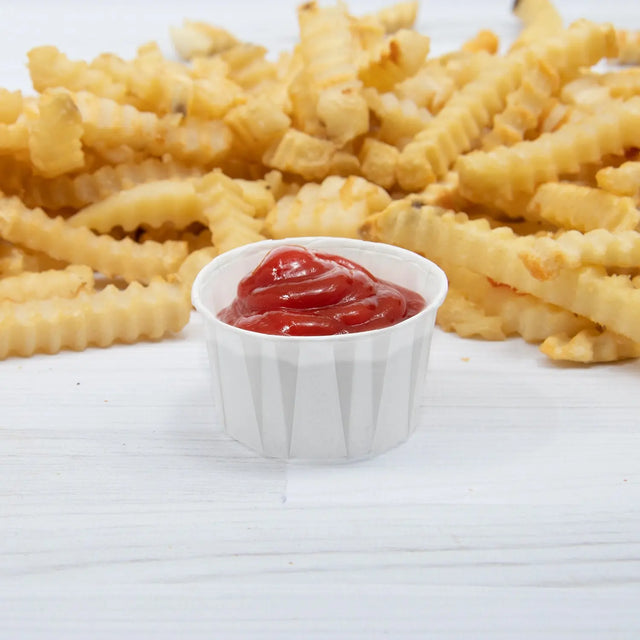 Dart ProPlanet 2 oz. White Squat Treated Paper Soufflé Cup - Count of 5000 - #200-2050 Dart Container