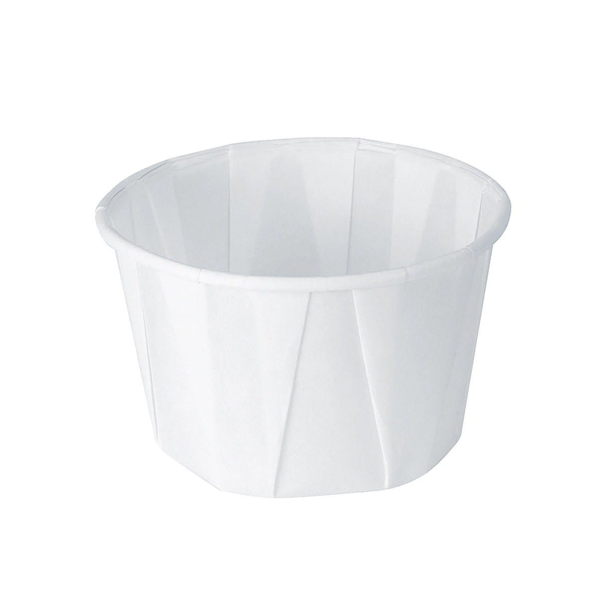 Dart ProPlanet 2 oz. White Squat Treated Paper Soufflé Cup - Count of 5000 - #200-2050