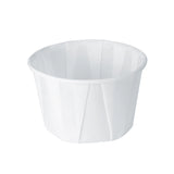 Dart ProPlanet 2 oz. White Squat Treated Paper Soufflé Cup - Count of 5000 - #200-2050