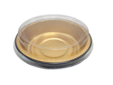 Handi-Stax 9" Round Gourmet To-Go Take Out Pans with Lids - Case of 50