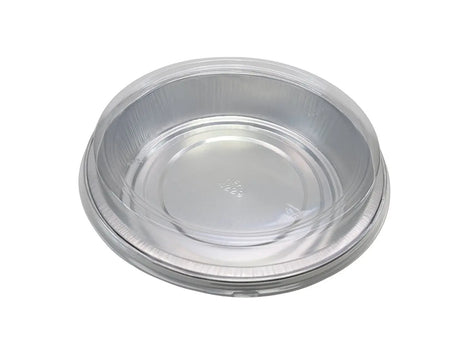 Handi-Stax 9" Round Gourmet To-Go Take Out Pans with Lids - Case of 50 Handi-Foil