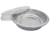 Handi-Stax 9" Round Gourmet To-Go Take Out Pans with Lids - Case of 50