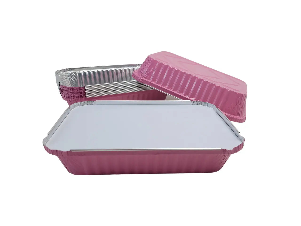 1½ lb. Shallow Colored Oblong Foil Pan with Board Lid - Case