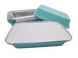 1½ lb. Shallow Colored Oblong Foil Pan with Board Lid - Case of 1000 - #6417L