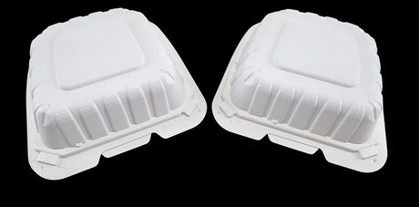 6 x 6 x 3 MFPP 1 Compartment Hinged Take Out Container White - Case of 300 D & W Fine pack